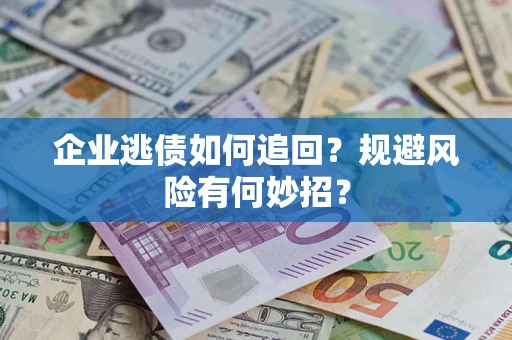 武汉企业逃债如何追回？规避风险有何妙招？