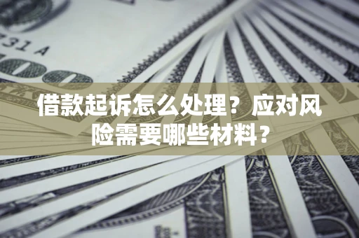 武汉借款起诉怎么处理？应对风险需要哪些材料？