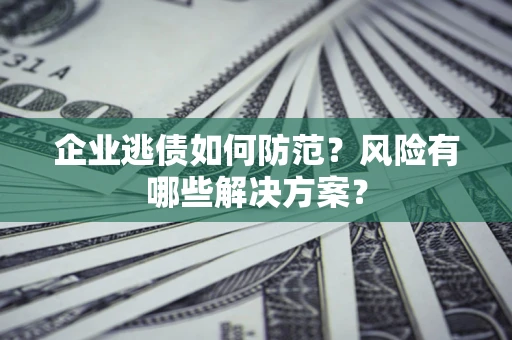 武汉企业逃债如何防范？风险有哪些解决方案？