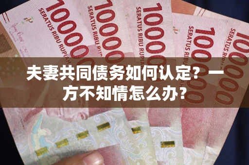 武汉夫妻共同债务如何认定？一方不知情怎么办？