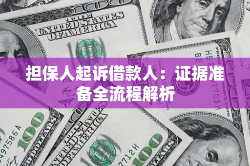 武汉担保人起诉借款人：证据准备全流程解析