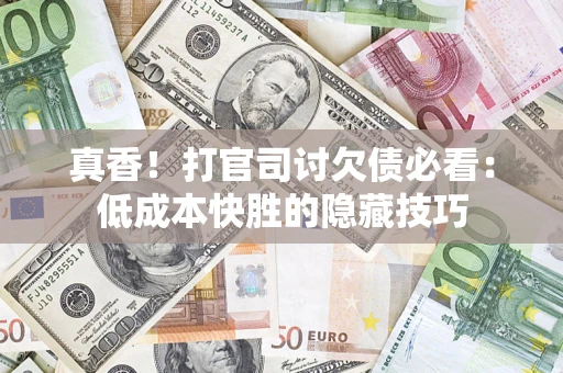 武汉真香！打官司讨欠债必看：低成本快胜的隐藏技巧