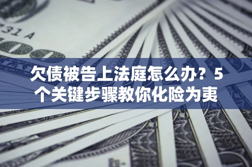 武汉欠债被告上法庭怎么办？5个关键步骤教你化险为夷
