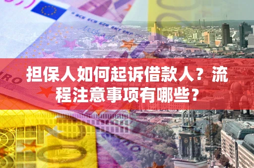 武汉担保人如何起诉借款人？流程注意事项有哪些？